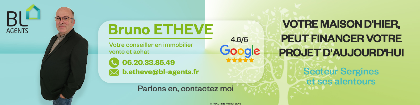 Agent immobilier BL Agents Bruno Etheve à Sergines (Yonne) - spécialiste en financement d’EHPAD