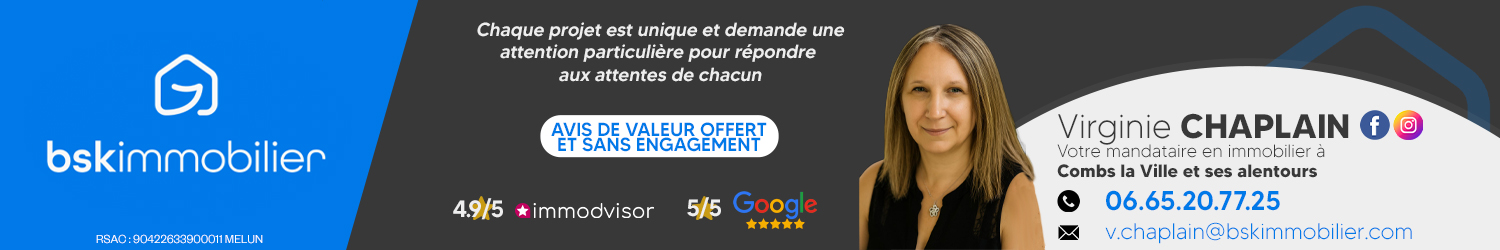 Agent immobilier BSK immobilier Virginie Chaplain à Combs la Ville (Yvelines) - spécialiste en financement d’EHPAD