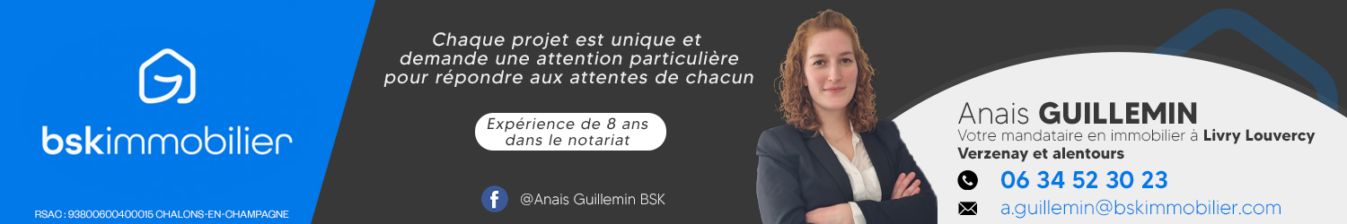 Agent immobilier BSK Immobilier Anais Guillemin à Verzenay (Marne) - spécialiste en financement d’EHPAD