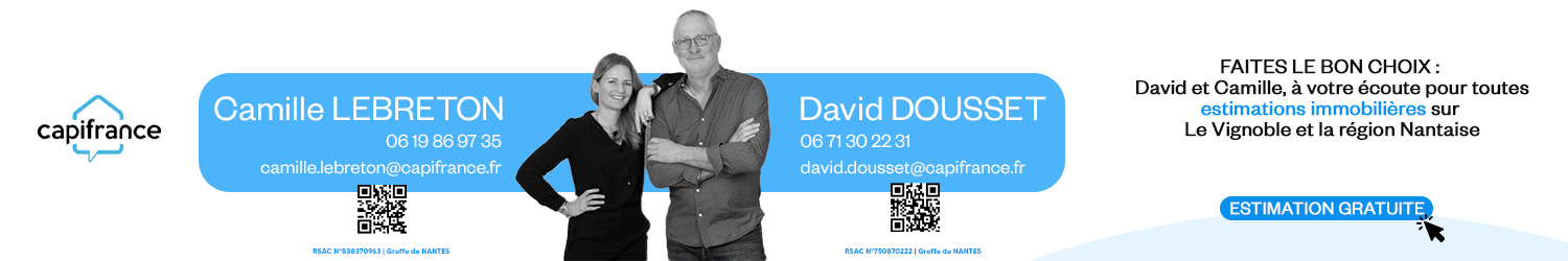 Agents immobiliers Capifrance Camille Lebreton & David Dousset à Nantes (Loire-Atlantique) - spécialiste en financement d’EHPAD