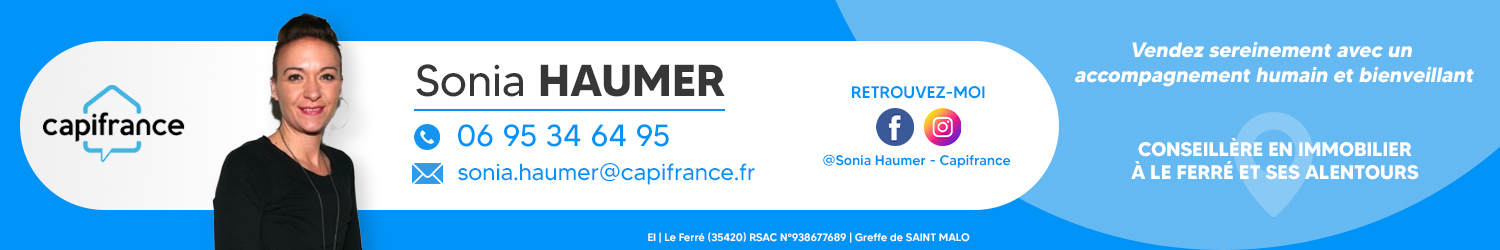 Agent immobilier Capifrance Sonia Haumer à Le Ferré (Ille-et-Vilaine) - spécialiste en financement d’EHPAD