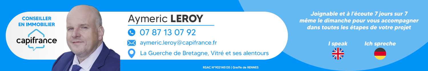 Agent immobilier Capifrance Aymeric Leroy à Vitré (Ille-et-Vilaine) - spécialiste en financement d’EHPAD
