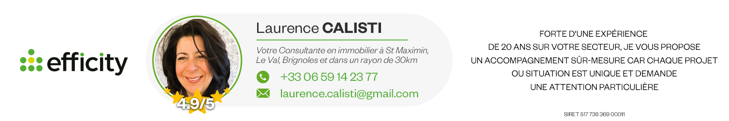 Agent immobilier Efficity Laurence Calisti à Le Val (Var) - spécialiste en financement d’EHPAD