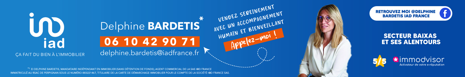 Agent immobilier IAD France Delphine Bardetis à Baixas (Pyrénées-Orientales) - spécialiste en financement d’EHPAD