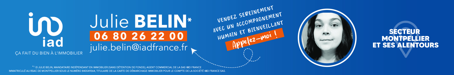 Agent immobilier IAD France Julie Belin à Montpellier (Hérault) - spécialiste en financement d’EHPAD