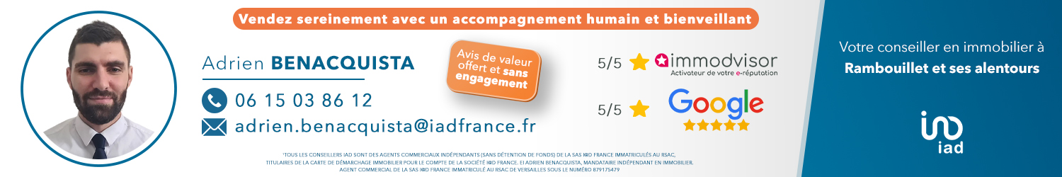 Agent immobilier IAD France Adrien Benacquista à Rambouillet (Yvelines) - spécialiste en financement d’EHPAD
