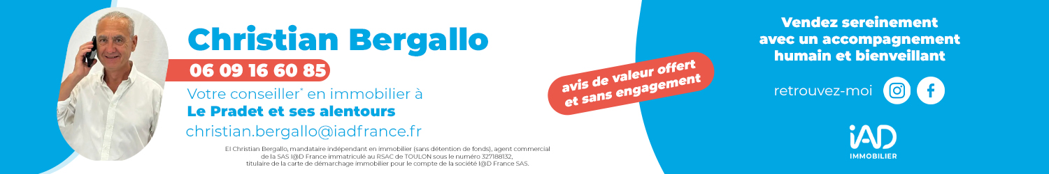 Agent immobilier IAD France Christian Bergallo à Le Pradet (Var) - spécialiste en financement d’EHPAD