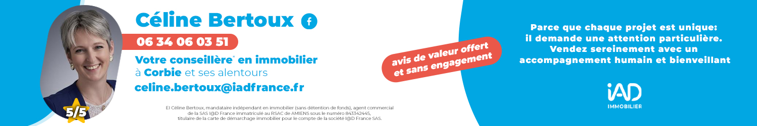 Agent immobilier IAD France Céline Bertoux à Corbie (Somme) - spécialiste en financement d’EHPAD