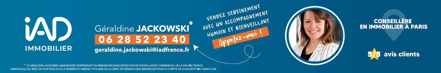 Agent immobilier IAD France Géraldine Jackowski à Paris (Ile-de-France) - spécialiste en financement d’EHPAD