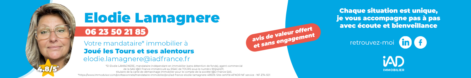 Agent immobilier IAD France Elodie Lamagnere à Joué les Tours (Indre-et-Loire) - spécialiste en financement d’EHPAD