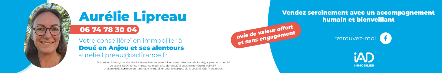Agent immobilier IAD France Aurélie Lipreau à Doué en Anjou (Maine-et-Loire) - spécialiste en financement d’EHPAD