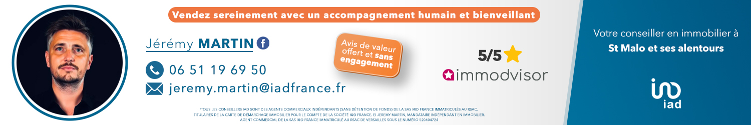 Agent immobilier IAD France Jérémy Martin à St Malo (Ille-et-Vilaine) - spécialiste en financement d’EHPAD