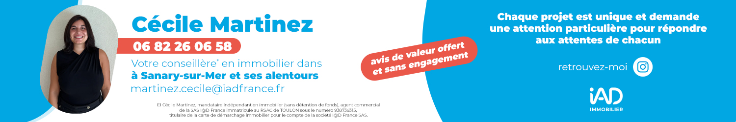 Agent immobilier IAD France Cécile Martinez à Sanary-sur-Mer (Provence-Alpes-Côte d'Azur) - spécialiste en financement d’EHPAD
