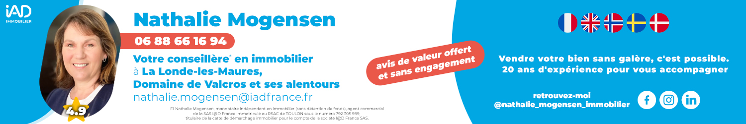 Agent immobilier IAD France Nathalie Mogensen à La-Londe-les-Maures (Var) - spécialiste en financement d’EHPAD