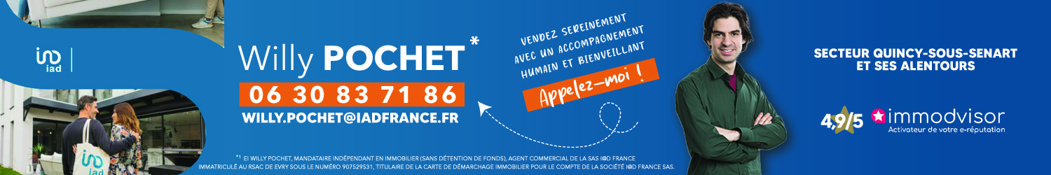 Agent immobilier IAD France Willy Pochet à Quincy-sous-Senart (Essonne) - spécialiste en financement d’EHPAD