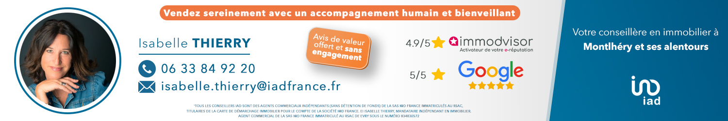 Agent immobilier IAD France Isabelle Thierry Montlhéry (Esonne) - spécialiste en financement d’EHPAD
