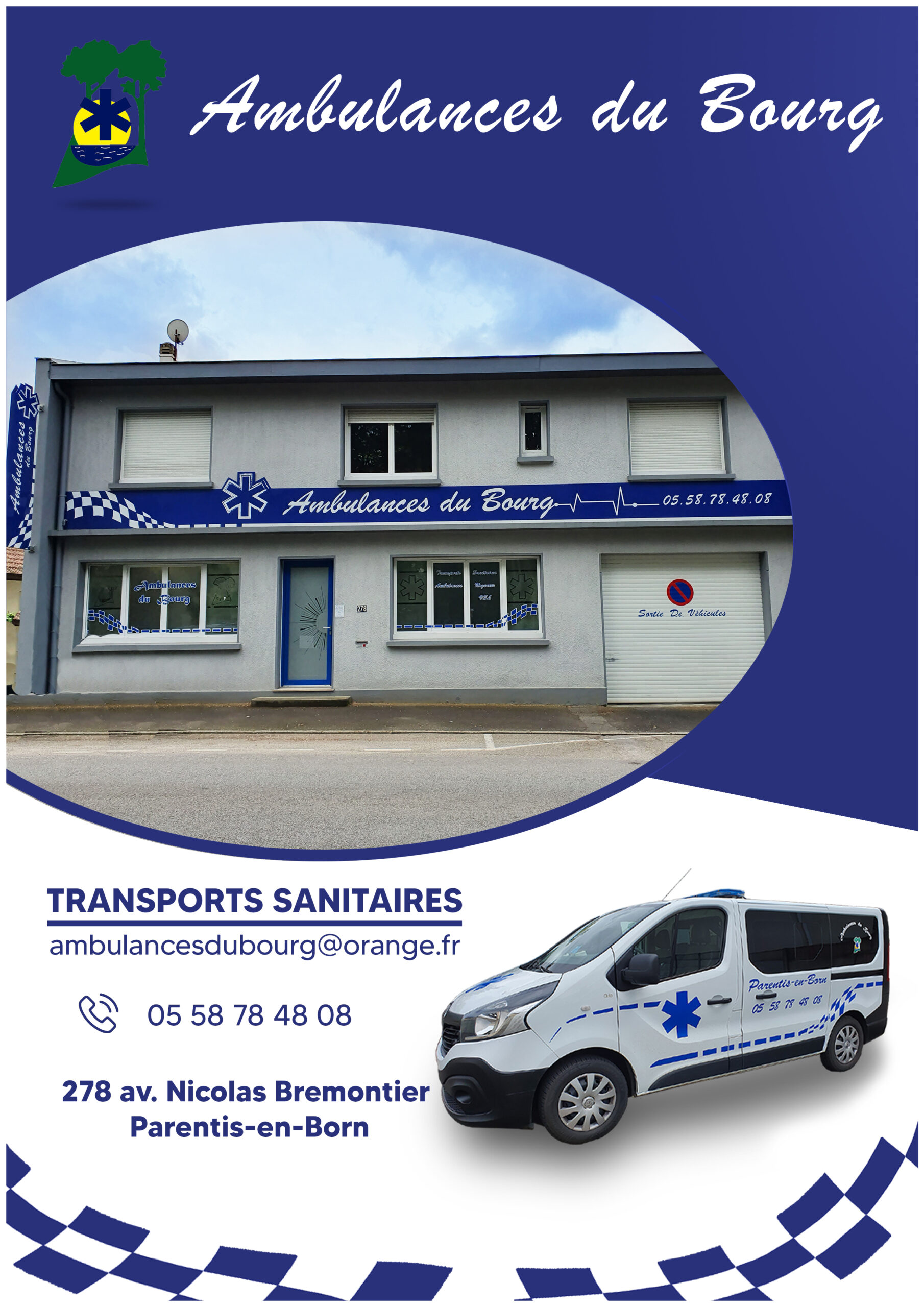 Ambulances Du Bourg, taxi, VSL et transport sanitaire à Parentis-en-Born