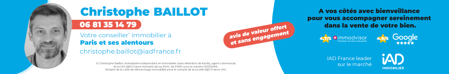 Agent immobilier IAD France Christophe Baillot à Paris (Paris) - spécialiste en financement d’EHPAD
