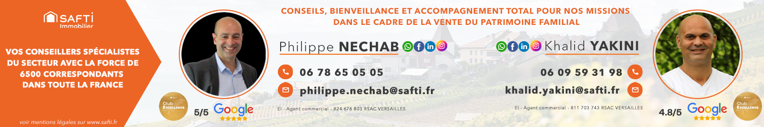 Agents immobiliers SAFTI Philippe Nechab et Khalid Yakini à Moisson (Yvelines) - spécialiste en financement d’EHPAD