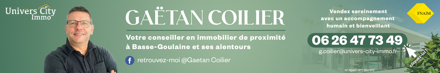 Agent immobilier Univers City Gaëtan Coilier à Basse-Goulaine (Loire-Atlantique) - spécialiste en financement d’EHPAD