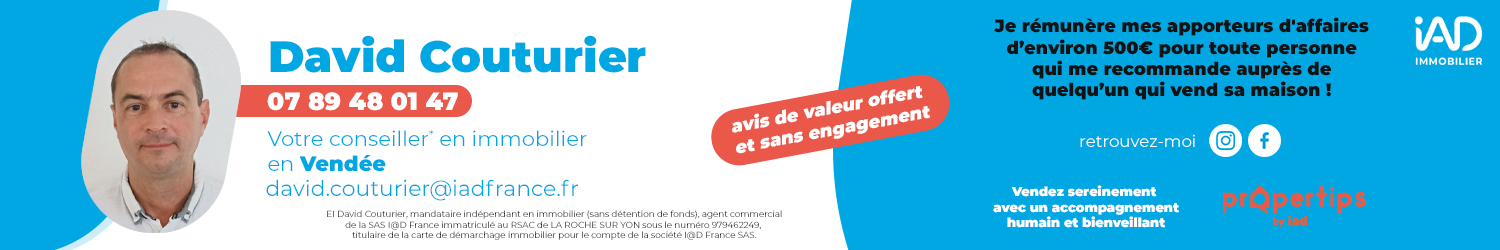 Agent immobilier IAD France David Couturier en Vendée (Vendée) - spécialiste en financement d’EHPAD