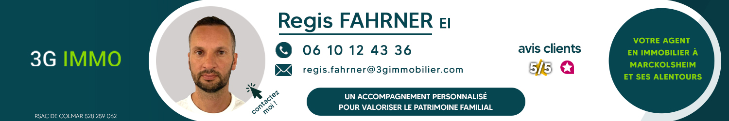 Agent immobilier 3G Immo Regis Fahrner à Kunheim (Haut-Rhin) - spécialiste en financement d’EHPAD