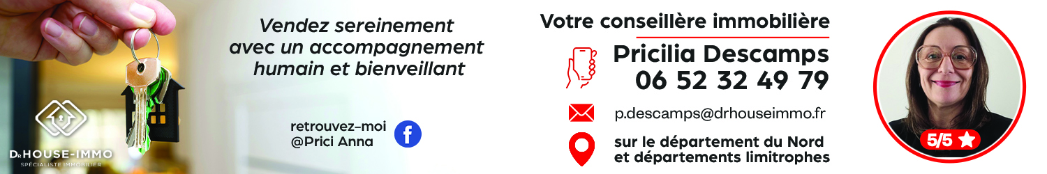 Agent immobilier Dr House Immo Pricilia Descamps à Bailleul (Nord) - spécialiste en financement d’EHPAD