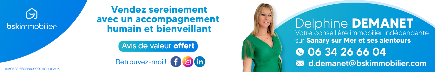 Agent immobilier BSK Immobilier Delphine Demanet à Sanary-sur-Mer (Var) - spécialiste en financement d’EHPAD