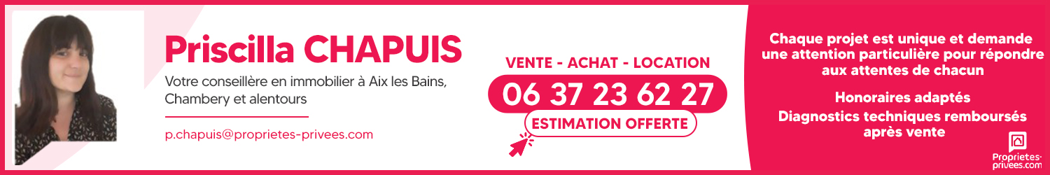 Agent immobilier PP Priscilla Chapuis à Yenne (Savoie) - spécialiste en financement d’EHPAD