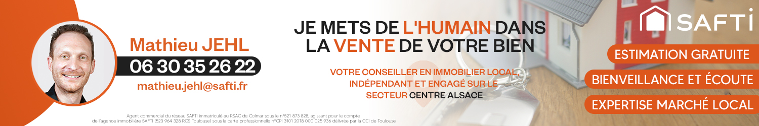 Agent immobilier SAFTI Mathieu JEHL à Neuve-Eglise (Bas-Rhin) - spécialiste en financement d’EHPAD