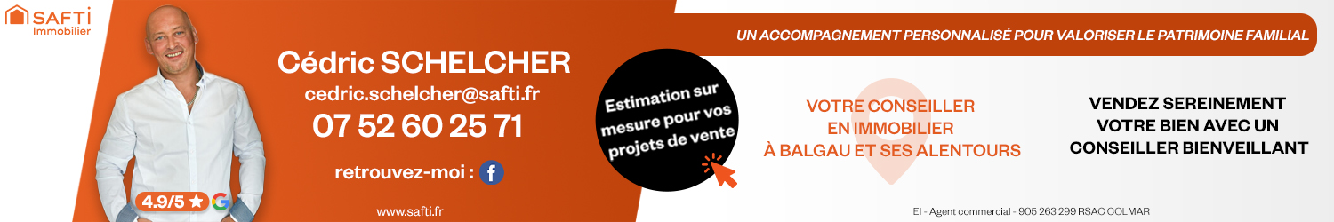 Agent immobilier SAFTI Cédric Schelcher à Balgau (Haut-Rhin) - spécialiste en financement d’EHPAD