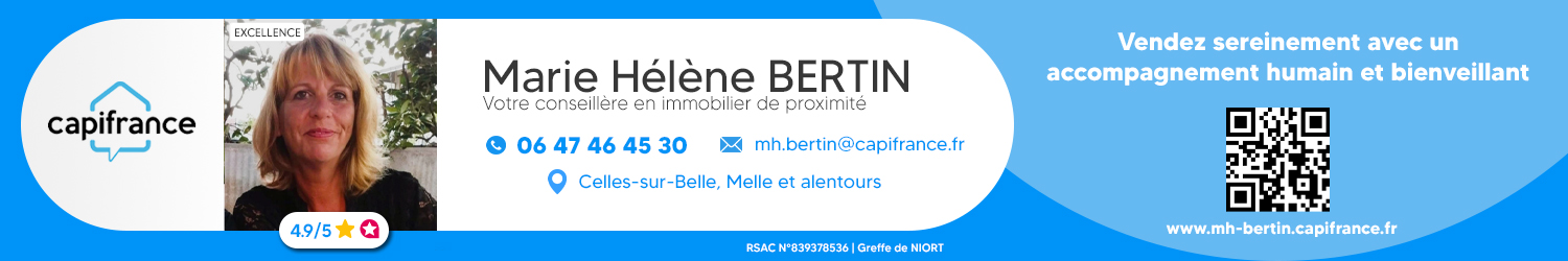 Agent immobilier Capifrance Marie-Hélène Bertin à Celles-sur-Belle (Deux-Sèvres) - spécialiste en financement d’EHPAD