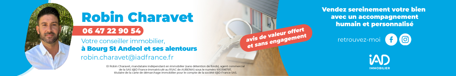 Agent immobilier IAD France Robin Charavet à Bourg St Andéol (Ardèche) - spécialiste en financement d’EHPAD