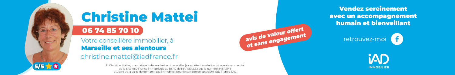 Agent immobilier IAD France Christine Mattei à Marseille (Bouches-du-Rhône) - spécialiste en financement d’EHPAD