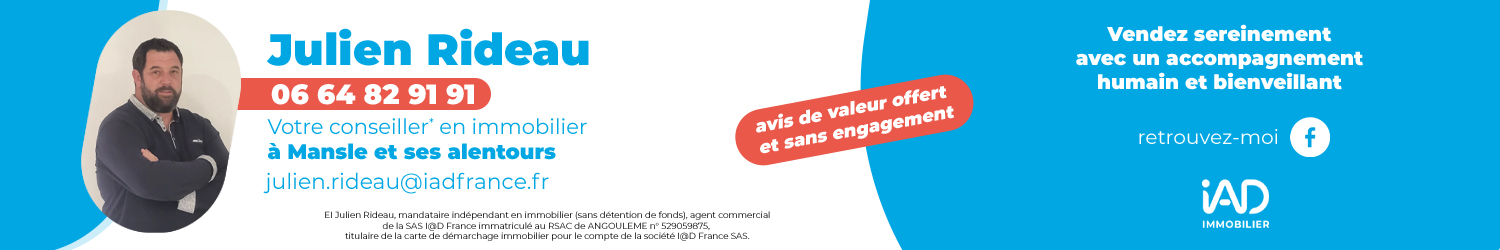 Agent immobilier IAD France Julien Rideau à Mansle (Charente) - spécialiste en financement d’EHPAD