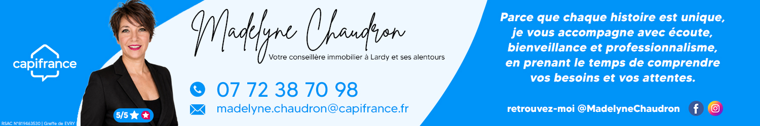 Agent immobilier Capifrance Madelyne CHAUDRON à Lardy (Essonne) - spécialiste en financement d’EHPAD