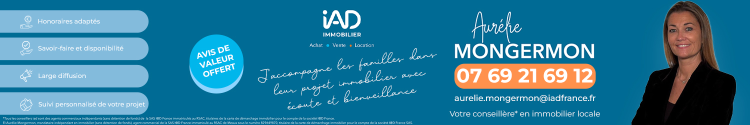 Agent immobilier IAD France Aurelie MONGERMON à Saints (Seine-et-Marne) - spécialiste en financement d’EHPAD